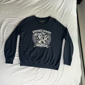 Warner Bros. Looney Tunes Blue Long-Sleeved Sweater, Shirt